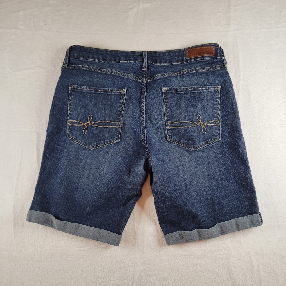Denizen from Levi's Women Medium Wash Cuffed Denim Bermuda Shorts 10